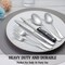 24 Pieces Silverware Set with Steak Knives Service for 4,Stainless Steel Flatware, Mirror Polished Cutlery Utensil Set,Home Kitchen Eating Tableware Set,Include Fork Knife Spoon Set,Dishwasher Safe